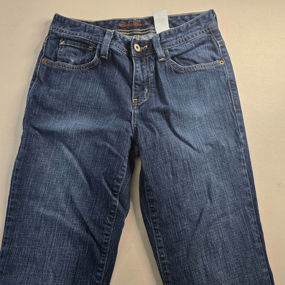 Eddie Bauer Jeans Women's 2 Regular Fit Blue Dark Wash Straight - Picture 12 of 16